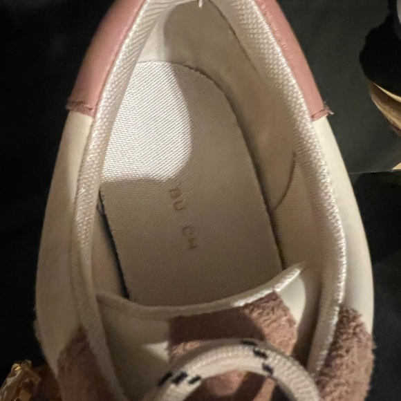 Tory Burch Good Luck Trainer Sneakers in Blush and Cream size 8.5 NEW - Picture 8 of 12